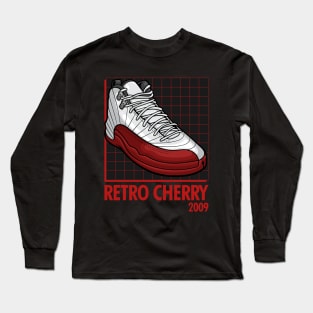 AJ 12 Retro Cherry Sneaker Long Sleeve T-Shirt